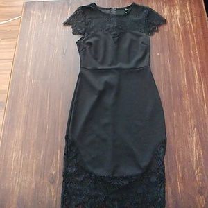 Windsor sexy black dress with lace accents